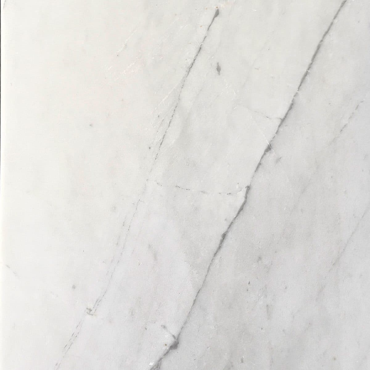 White Cloudy marble slab with soft grey veining
