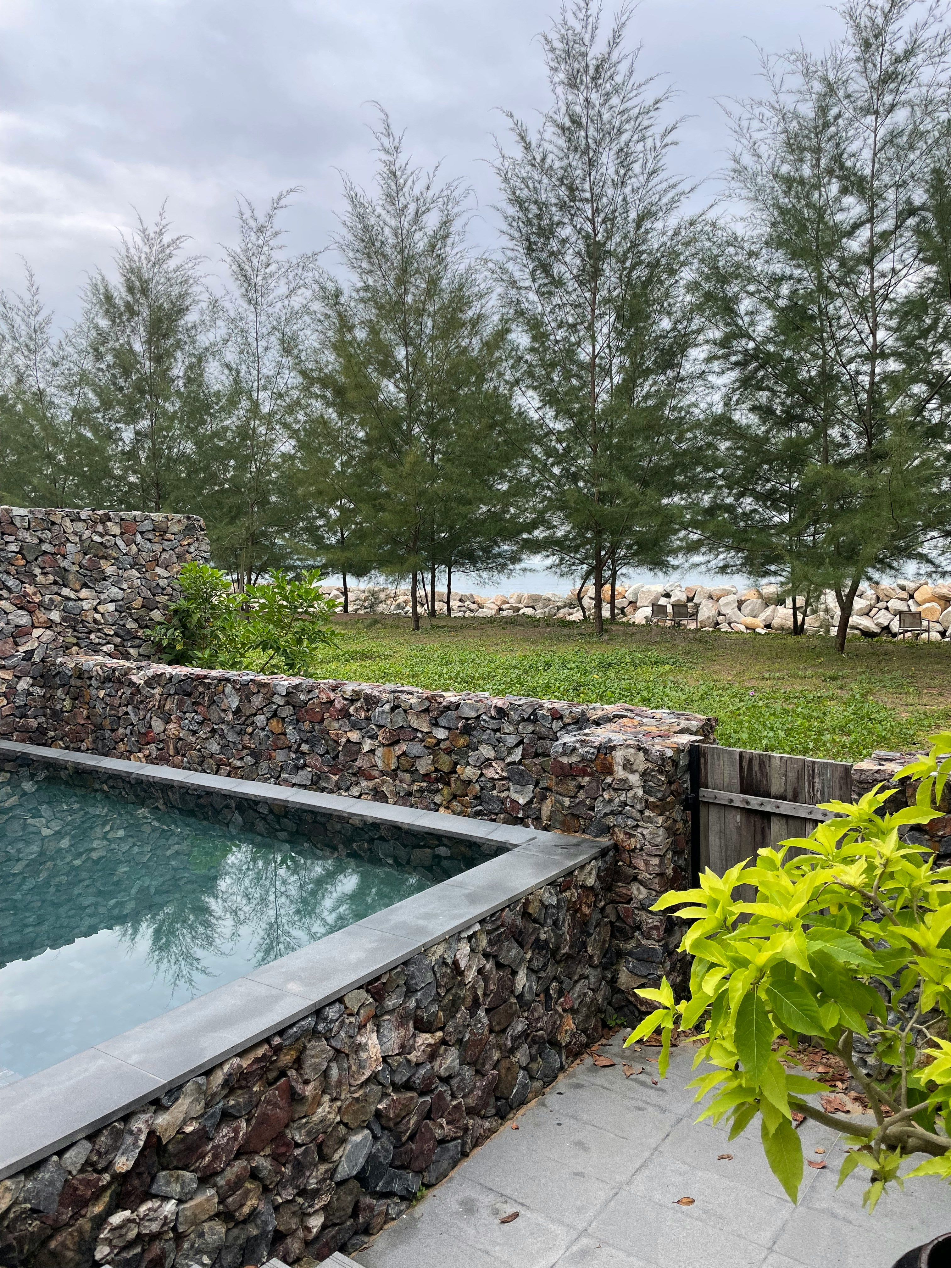 Sky Blue pool stone tiles